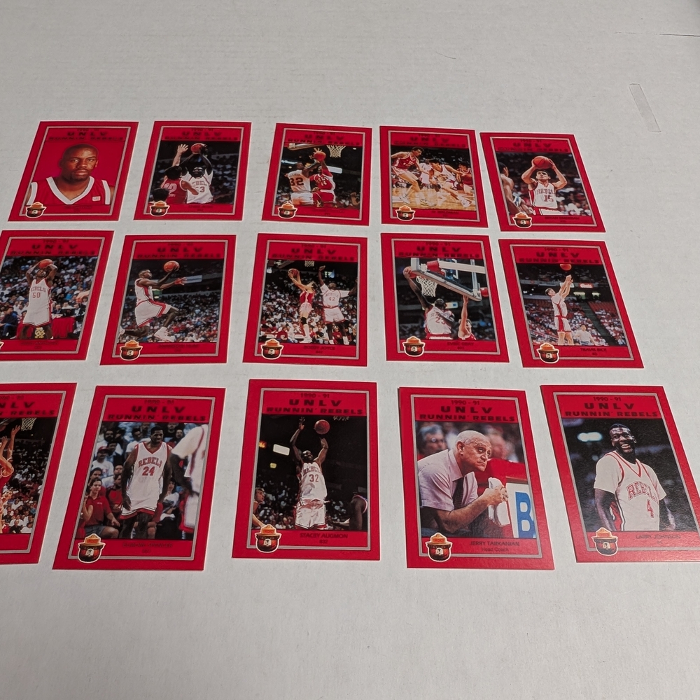 UNLV Runnin' Rebels Basketball Trading Cards - Red Border